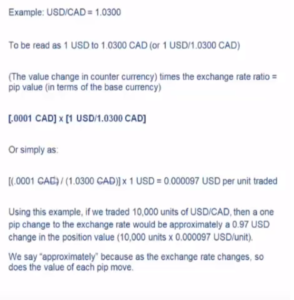 Calculating PIP