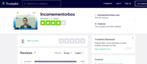 Income Mentor Box Trustpilot